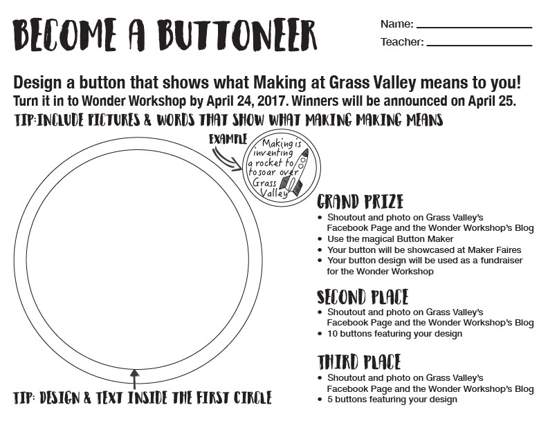 Become a Buttoneer Competition Form